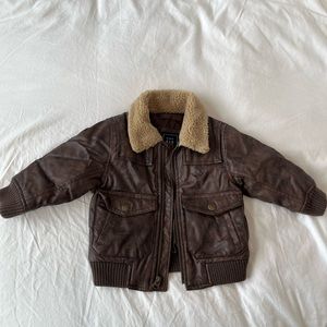 Baby Gap Faux Leather Bomber Jacket